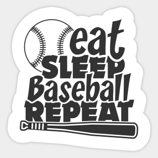 Eat Sleep Baseball repeat Sticker